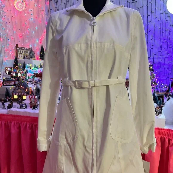 (New) Nine West White Spring Jacket Coat Size S/P - Picture 1 of 4